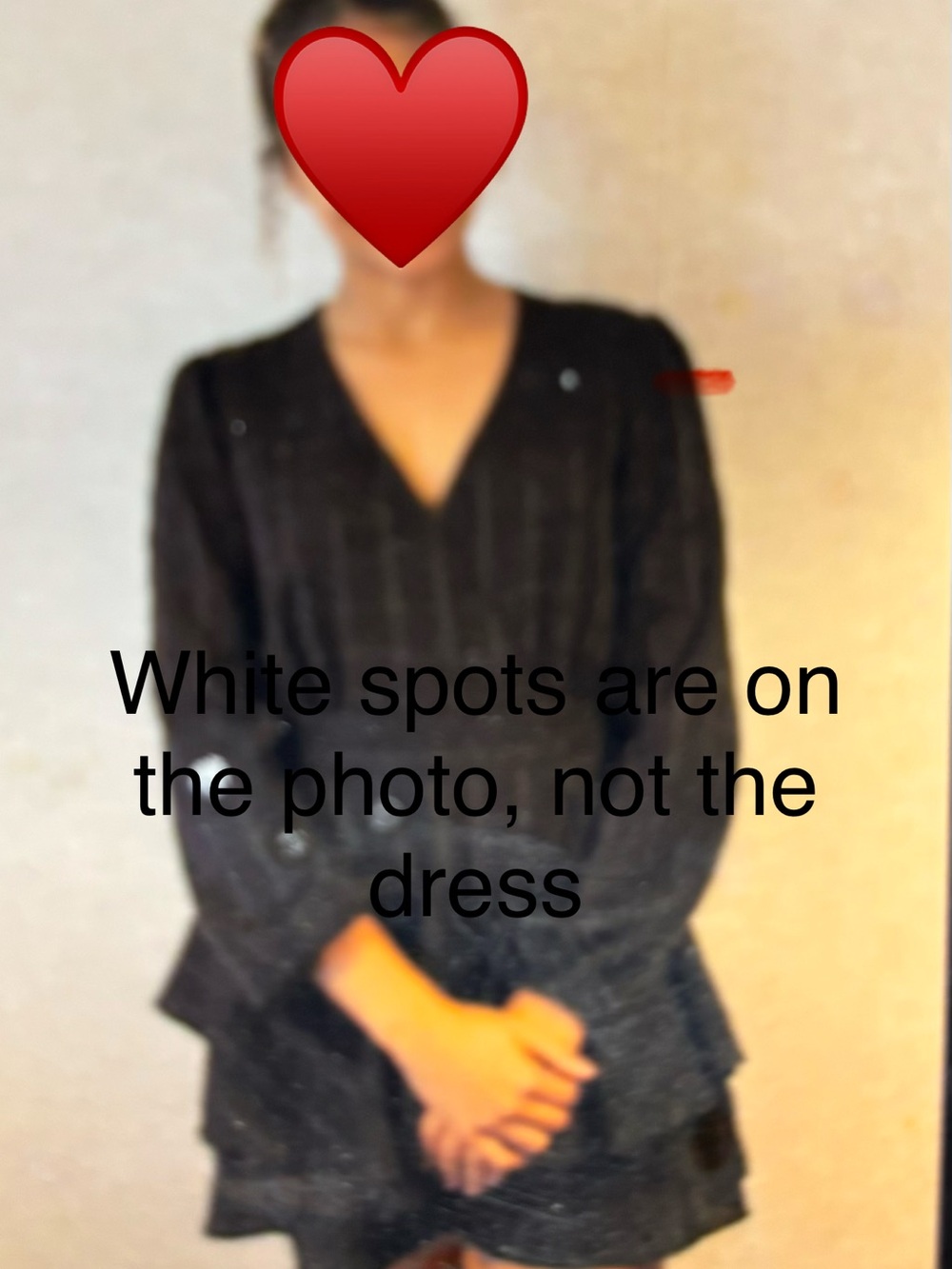 Black Long-Sleeve Wrap Mini Dress with Tie Waist - Picture 3 of 9